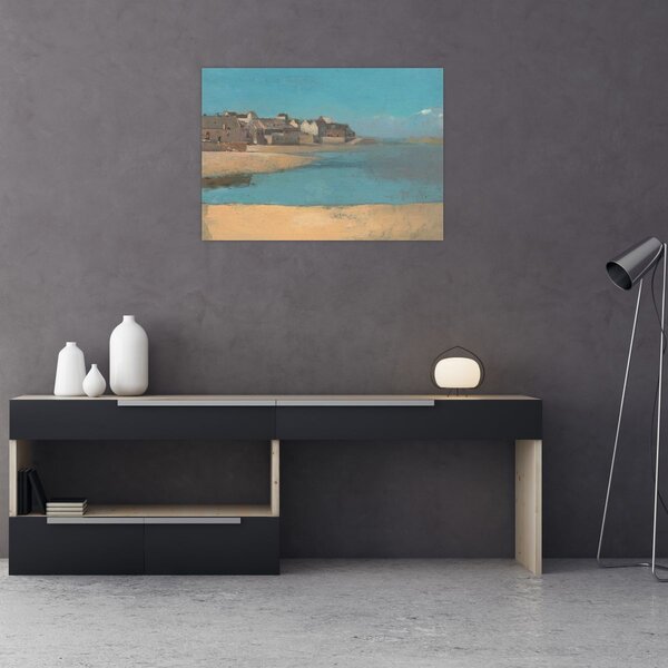 Obraz - Odilon Redon, Village by the Sea in Brittany, reprodukce (70x50 cm)