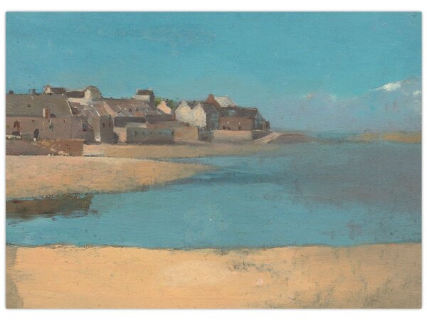 Obraz - Odilon Redon, Village by the Sea in Brittany, reprodukce (70x50 cm)