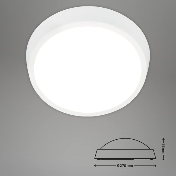 BRILO 3018-016 LED venkovní svítidlo pr. 27 cm 24W 2160lm bílé - BRILO