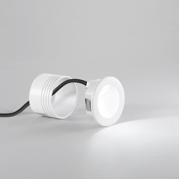 FAN INC-ONYX-R1C BCO Schodišťové světlo Onyx (kulaté, bílá) LED 2 W, 420 lm, 3000 K, IP54, 7,4 x 4,8 cm - FANEUROPE