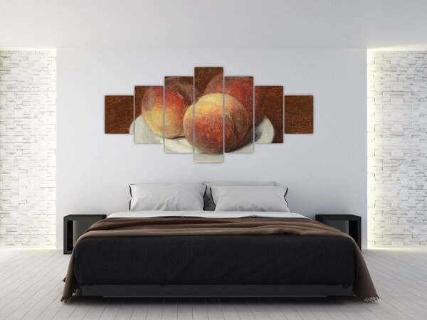 Obraz - Henri Fantin-Latour, Three Peaches on a Plate, reprodukce (210x100 cm)