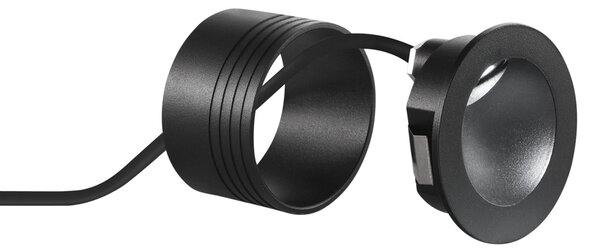 FAN INC-ONYX-R1C NERO Schodišťové světlo Onyx (kulaté, černá) LED 2 W, 420 lm, 3000 K, IP54, 7,4 x 4,8 cm - FANEUROPE