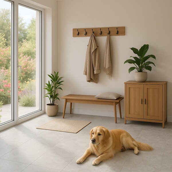 IVC Commercial, PVC podlaha - lino Logitex Ultimate 55 Gravel T96, na míru, šíře 2m,4m, šedá, filc, chodba / předsíň