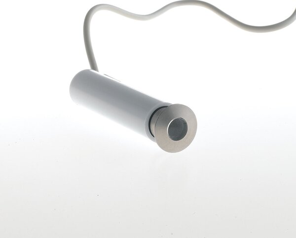 FAN LED-BARRET-R24C Zapustné venkovní svítidlo BARRET DC24V, nikl/hliník, 1 W, 85 lm, 3000 K, IP67, 8 x 2,4 cm - FANEUROPE