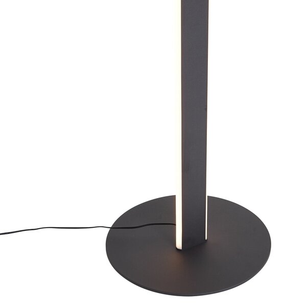 Designová stojací lampa černá vč. LED s 3-stupňovým stmíváním - Gate