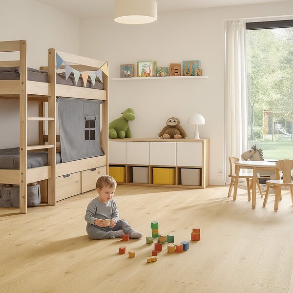 Beauflor, PVC podlaha - lino Toptex Sweet Oak 626M, na míru, šíře 4m,5m, žlutá, filc, chodba / předsíň