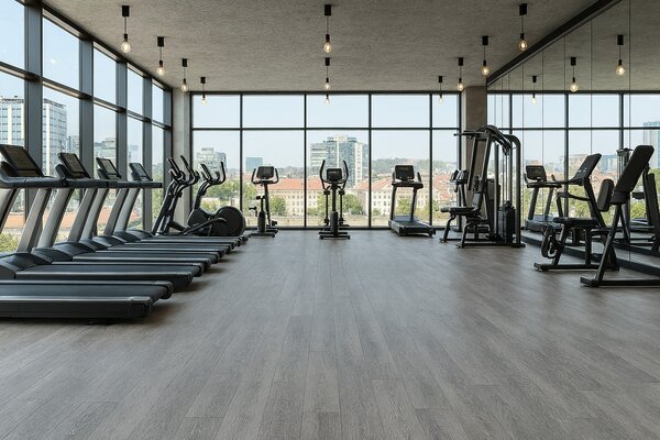 Lentex, PVC podlaha - lino Flexar PUR 634-05, na míru, šíře 2m,4m, šedá, bez podkladu, kancelář