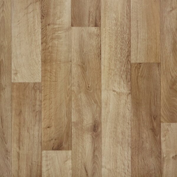 Spoltex, PVC podlaha - lino Ontario Natural, na míru, šíře 4m, hnědá, filc, chodba / předsíň