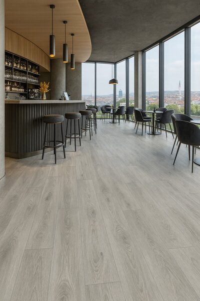 Beaulieu International Group, PVC podlaha - lino Master X Premium 3809, na míru, šíře 2m,4m, šedá, bez podkladu, chodba / předsíň