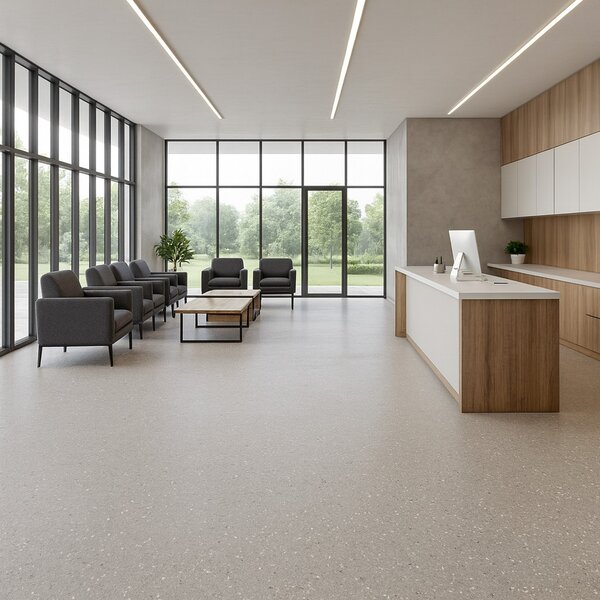 Beaulieu International Group, PVC podlaha - lino Master X Premium 3821, na míru, šíře 2m,4m, šedá, bez podkladu, chodba / předsíň