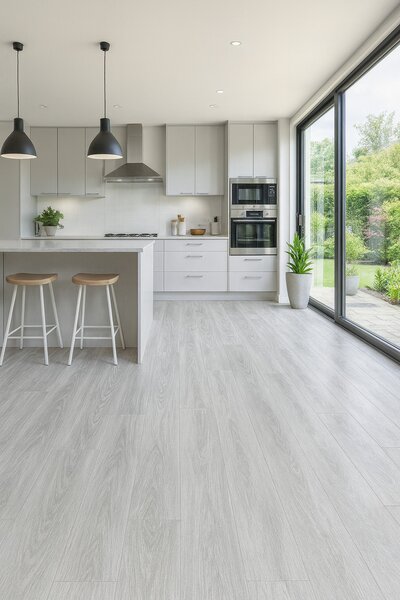 Gerflor, PVC podlaha - lino Loftex 2169 Boutic Light Grey, na míru, šíře 2m,4m, šedá, filc, chodba / předsíň