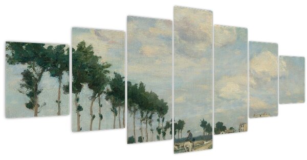 Obraz - Johan Barthold Jongkind, The Towpath, reprodukce (210x100 cm)