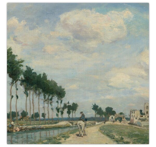 Obraz - Johan Barthold Jongkind, The Towpath, reprodukce (30x30 cm)