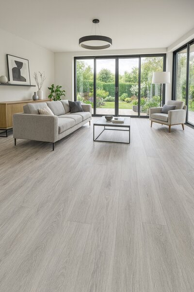 Gerflor, PVC podlaha - lino Loftex 2169 Boutic Light Grey, na míru, šíře 2m,4m, šedá, filc, chodba / předsíň
