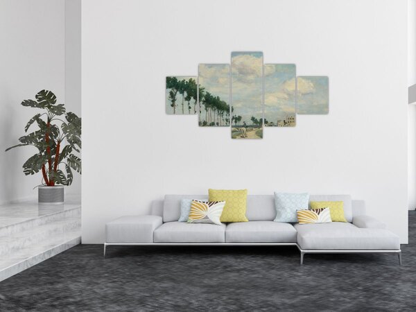Obraz - Johan Barthold Jongkind, The Towpath, reprodukce (125x70 cm)
