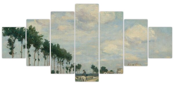 Obraz - Johan Barthold Jongkind, The Towpath, reprodukce (210x100 cm)