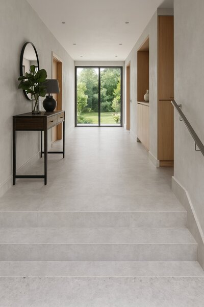 Lentex, PVC podlaha - lino Traffic 50 644-03 Prato, na míru, šíře 2m,4m, šedá, bez podkladu, chodba / předsíň