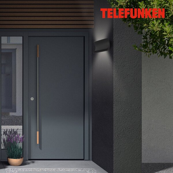 TF 312805TF TELEFUNKEN LED venkovní svítidlo 19,7 cm 2x6W 600lm černá - BRILONER