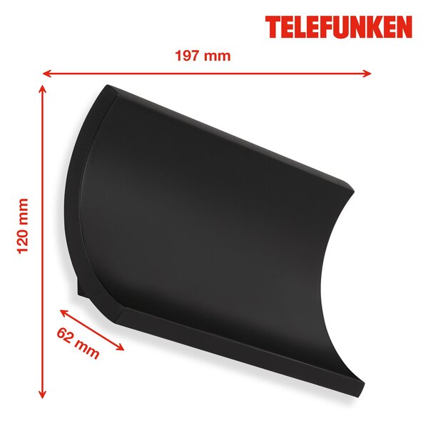 TF 312805TF TELEFUNKEN LED venkovní svítidlo 19,7 cm 2x6W 600lm černá - BRILONER