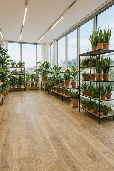 Gerflor, PVC podlaha - lino Flexar Nerok 0476 Noma Miel, na míru, šíře 2m,4m, hnědá, bez podkladu, chodba / předsíň