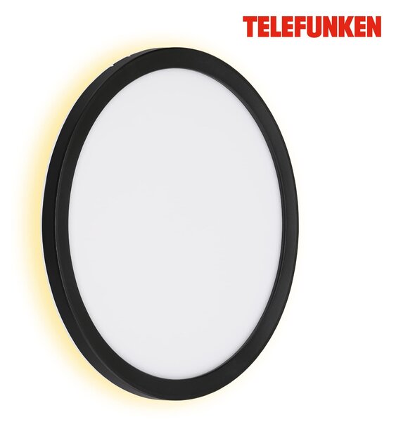 TF 313405TF TELEFUNKEN LED venkovní nástěnné svítidlo pr. 28 cm 15W 2000lm černá - BRILONER