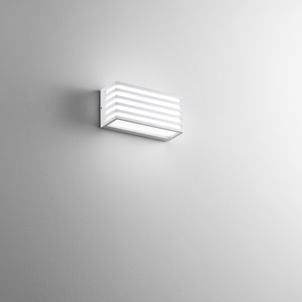 FAN LED-W-DUKROT-BCO Nástěnné svítidlo LED DUKROT hliník bílá IP54 12W CCT 3000-4000 K 220x110x110 mm - FANEUROPE