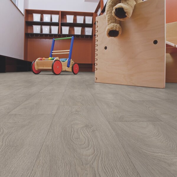 Gerflor, PVC podlaha - lino Flexar Nerok 2244 Newport Clear, na míru, šíře 2m,4m, šedá, bez podkladu, chodba / předsíň