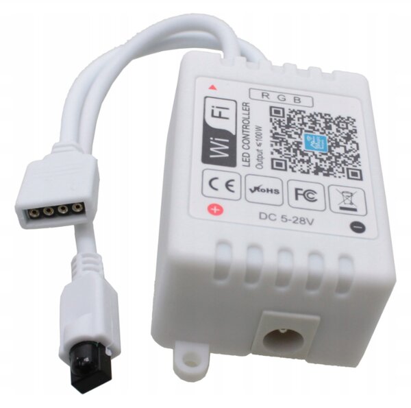 ECOLIGHT Dálkové ovládání + kontroller RGB LED - WiFi - IR24 - 8A - 96W - Alexa