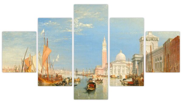 Obraz - Joseph Mallord William Turner, Venice the Dogana and San Giorgio Maggiore, reprodukce (125x70 cm)