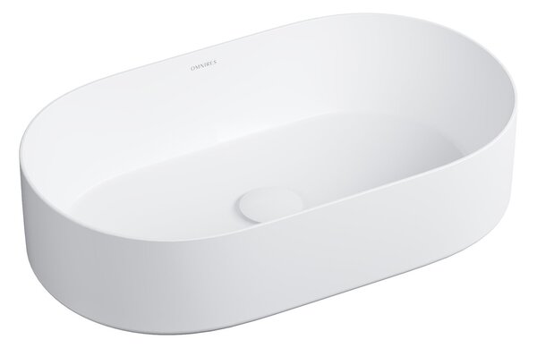 Omnires Mesa umyvadlo 53x32 cm oválné na pult bílá MESA530BM