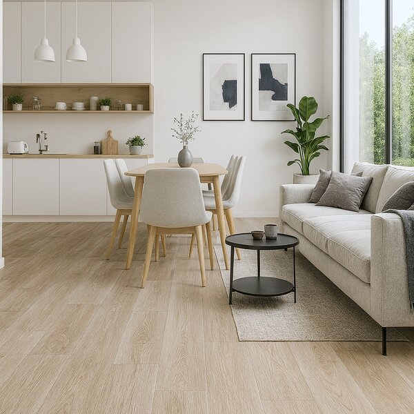 Gerflor, PVC podlaha - lino Flexar Nerok 2245 Newport Natural, na míru, šíře 2m,4m, hnědá, bez podkladu, chodba / předsíň