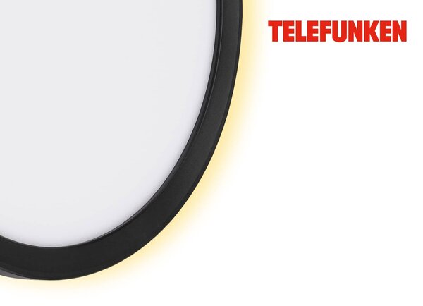 TF 313405TF TELEFUNKEN LED venkovní nástěnné svítidlo pr. 28 cm 15W 2000lm černá - BRILONER