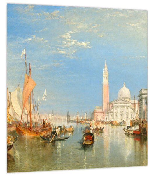 Obraz - Joseph Mallord William Turner, Venice the Dogana and San Giorgio Maggiore, reprodukce (30x30 cm)