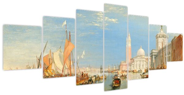 Obraz - Joseph Mallord William Turner, Venice the Dogana and San Giorgio Maggiore, reprodukce (210x100 cm)