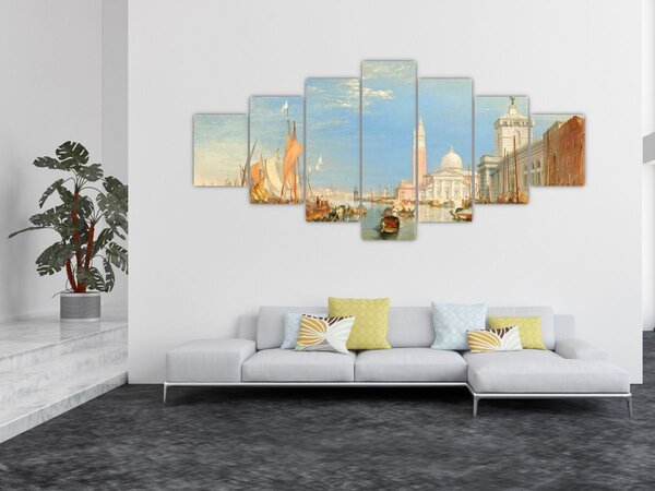 Obraz - Joseph Mallord William Turner, Venice the Dogana and San Giorgio Maggiore, reprodukce (210x100 cm)