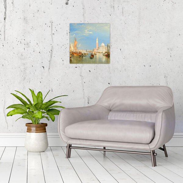 Obraz - Joseph Mallord William Turner, Venice the Dogana and San Giorgio Maggiore, reprodukce (30x30 cm)