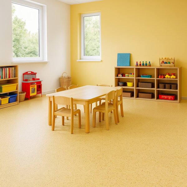 Gerflor, PVC podlaha - lino Flexar Nerok 0621 Pixel Vanilla, na míru, šíře 2m,4m, žlutá, bez podkladu, chodba / předsíň
