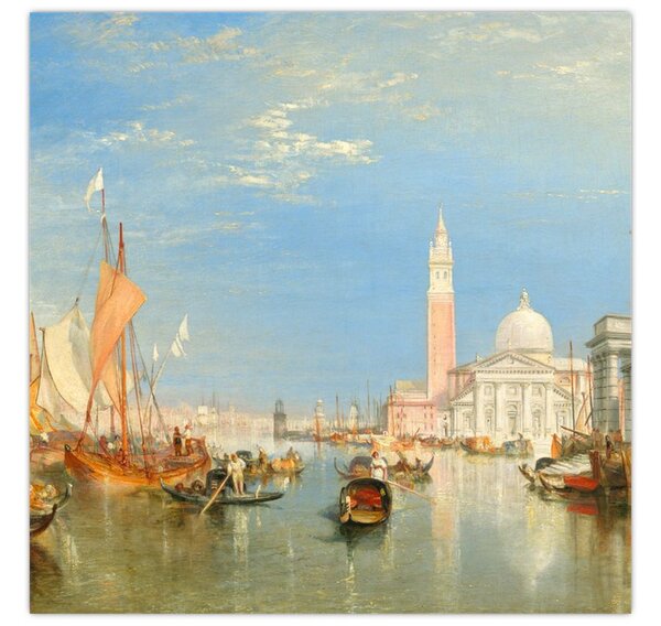 Obraz - Joseph Mallord William Turner, Venice the Dogana and San Giorgio Maggiore, reprodukce (30x30 cm)