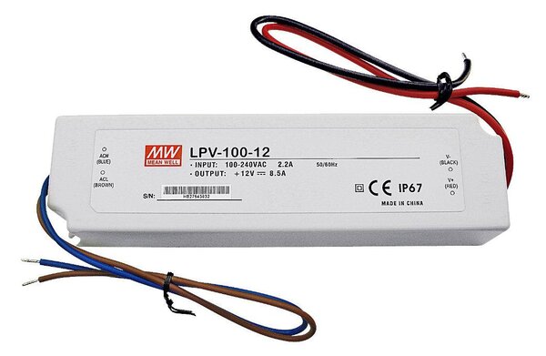 Meanwell LED zdroj 12V 100W IP67 Mean Well - LPV-100-12