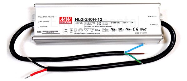 Meanwell LED zdroj 24V 240W IP67 Mean Well - HLG-240H-24A