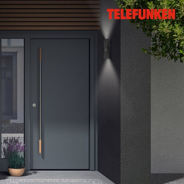 TF 312705TF TELEFUNKEN LED venkovní svítidlo 26 cm 2x5,5W 550lm černá - BRILONER