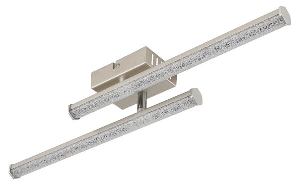 GLOBO 67346-12 KIRINA stropní svítidlo LED 12W 1400/1000lm 4000K nikl, křišťálový efekt