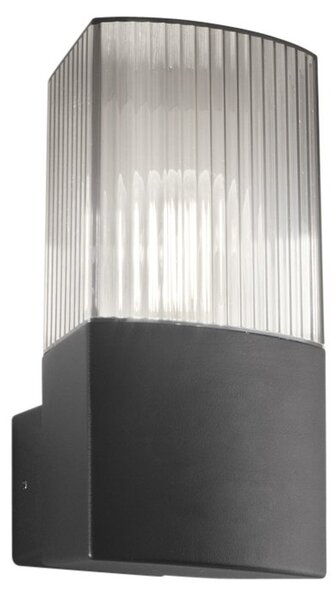 FAN I-DARK-AP1 Nástěnné svítidlo Dark, hliník/antracit, 1 x E27, difuzor PC Fumé, IP54 - FANEUROPE