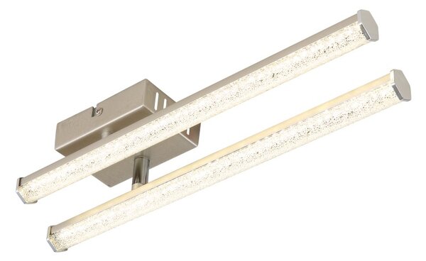 GLOBO 67346-12 KIRINA stropní svítidlo LED 12W 1400/1000lm 4000K nikl, křišťálový efekt