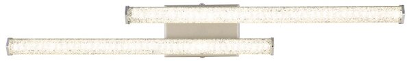 GLOBO 67346-12 KIRINA stropní svítidlo LED 12W 1400/1000lm 4000K nikl, křišťálový efekt