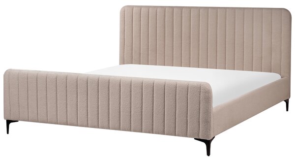 Postel Buklé LUNAN 180 x 200 cm Taupe
