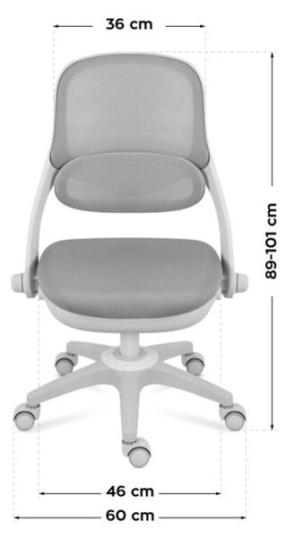 Dětská otočná židle Mark Adler Junior 4.7 Grey