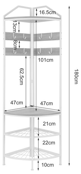 ŠATNA, 46/180/46 cm MID.YOU - Online Only šatny & botníky, Online Only
