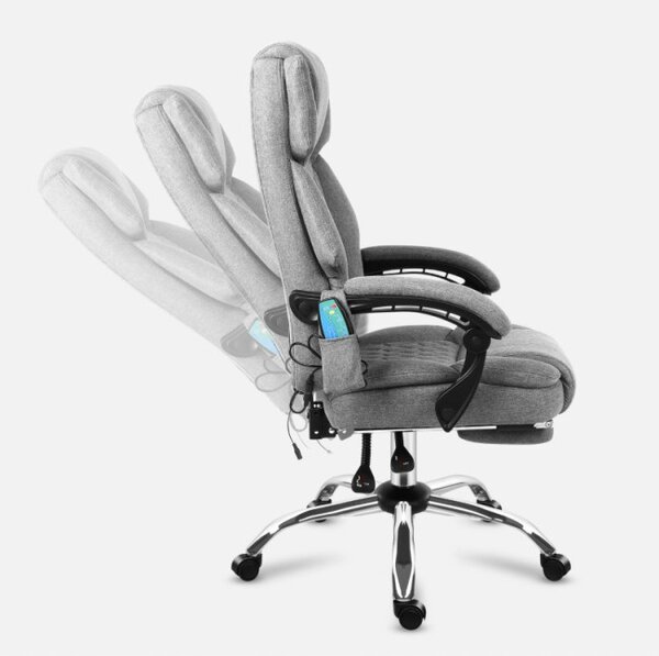 Masážní kancelářské křeslo Boss 6.0 šedé