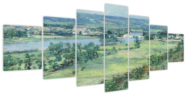 Obraz - Theodore Robinson, The Valley of the Seine, From the Hills of Giverny, reprodukce (210x100 cm)